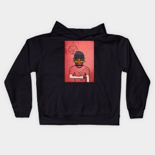 Experience NFT Character - MaleMask Davinci with Hawaiian Eyes on TeePublic Kids Hoodie